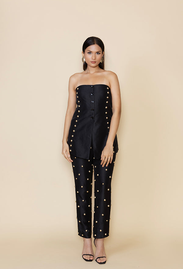 STUDDED TUBE TOP WITH PANT