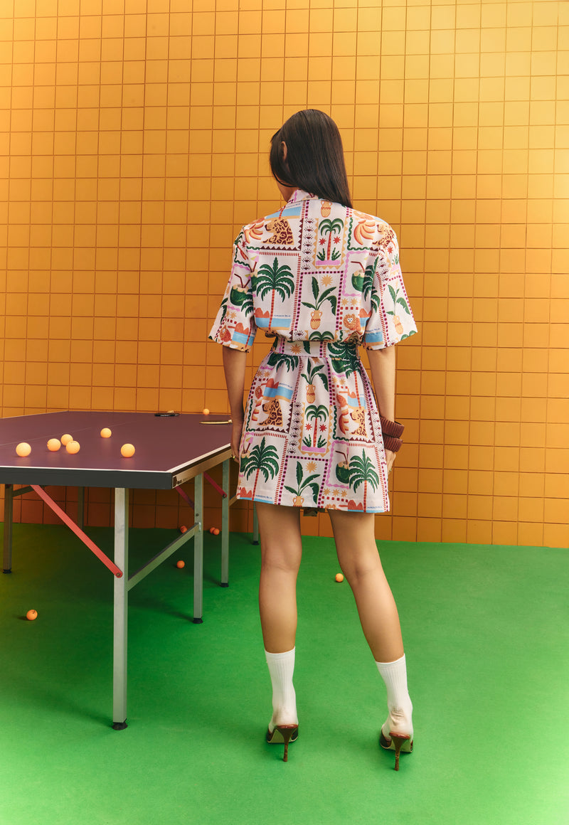 Cargo dress with bold statements buttons with pocket detailing