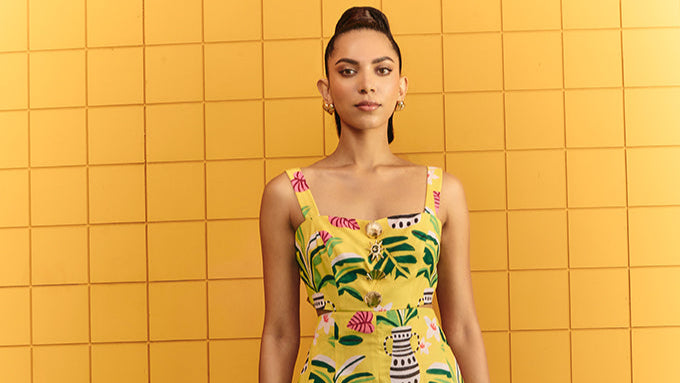 YELLOW BOW JUMPSUIT