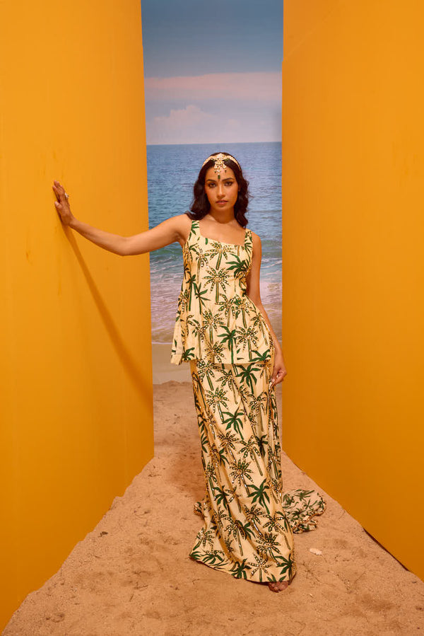 LE PALM EMBELLISHED KURTA SET