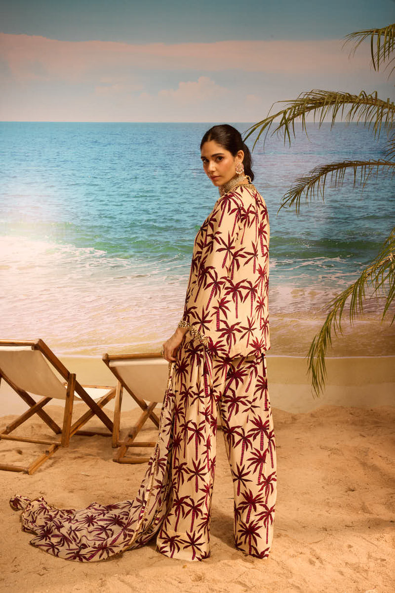 LE PALM FARSHI SALWAR SET WITH EMBELLISHED YOKE