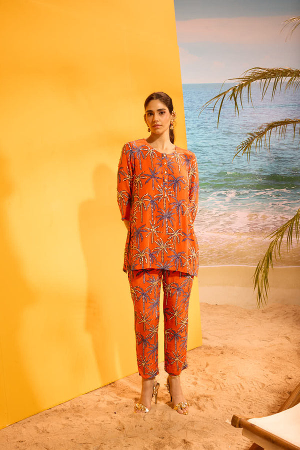 LE PALM EMBELLISHED CO-ORD SET