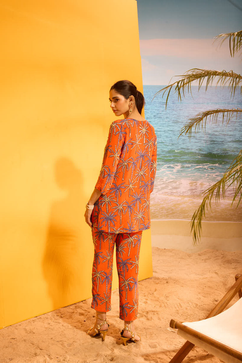 LE PALM EMBELLISHED CO-ORD SET